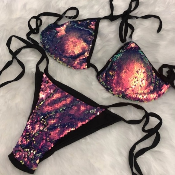 Rainbow Sequin Bikini - Picture 3 of 5